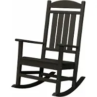 HVR100BL Black Outdoor Porch Rocker - Rocker