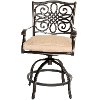 MONDN3PCSW-BR Outdoor 3 Piece High Dining Bistro Set - Monaco