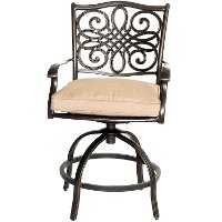 MONDN3PCSW-BR Outdoor 3 Piece High Dining Bistro Set - Monaco