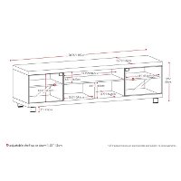 Black Extra Wide TV Stand (71 Inch) - Holland