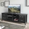 Black Extra Wide TV Stand (71 Inch) - Jackson -2