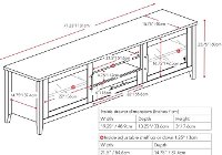 Black Extra Wide 70 Inch TV Stand - Jackson-4