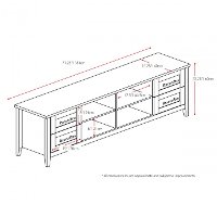 Black Transitional 70 Inch TV Stand - Jackson -4
