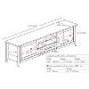Espresso Brown Transitional 70 Inch TV Stand - Jackson -4
