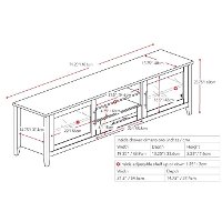 Espresso Brown Transitional 70 Inch TV Stand - Jackson -4