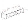 Wenge Colored TV Bench - Lakewood -4