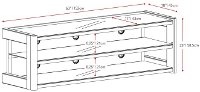 Dark Espresso TV Bench (60 Inch) - Milan -3