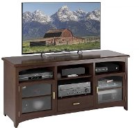 Dark Espresso Brown Transitional 60 Inch TV Stand - Carson-2