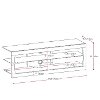Sleek Black Modern 47 Inch TV Stand - Santa Lana -1