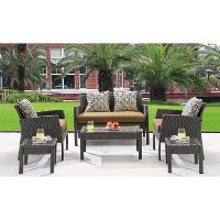 CHEL-6PC-TAN Outdoor Cork 6 Piece Patio Set - Chelsea -7