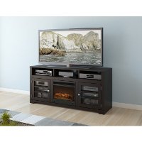 Mocha Black 60 Inch Fireplace TV Stand - West Lake