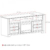Mocha Black 60 Inch Fireplace TV Stand - West Lake-3