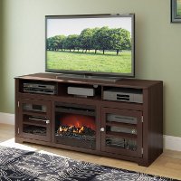 Dark Espresso Brown 60 inch Fireplace TV Stand - West Lake -2