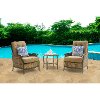 HUDSONSQ3PC Outdoor 3 Piece Lounge Set - Hudson Square -8