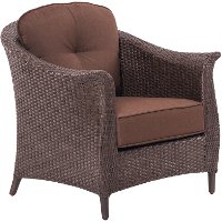 GRAMERCY4PC-BRN Brown 4 Piece Wicker Outdoor Patio Set - Gramercy