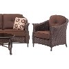 GRAMERCY4PC-BRN Outdoor 4 Piece Wicker Patio Seating - Gramercy -3
