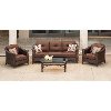 GRAMERCY4PC-BRN Outdoor 4 Piece Wicker Patio Seating - Gramercy -6