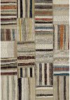 Clearance 8 x 11 Large Transitional Ivory Area Rug - Diamond
