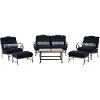 OCEANA6PC-TL-NVY Outdoor Navy 6 Piece Patio Set W/Coffee Table - Oceana -8