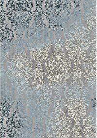 5 x 7 Medium Gray and Blue Rug - Thelma