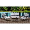 OCEANA6PC-TL-SLV Outdoor Silver 6 Piece Patio Set W/Coffee Table - Oceana