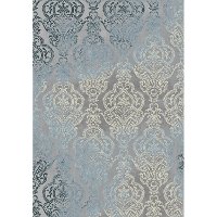 8 x 11 Large Gray and Blue Rug - Thelma