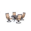 MANDN5PCSW-4 Outdoor 5 Piece Dining Rocker Set - Manor -7