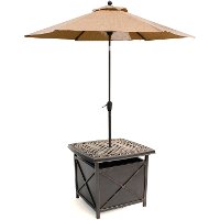 TRADUMBTBL Outdoor Cast-Top Side Table & Umbrella Stand - Traditions-3