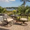 TRADITIONS3PCSW Tan and Brown 3 Piece Outdoor Patio Dining Set - Traditions