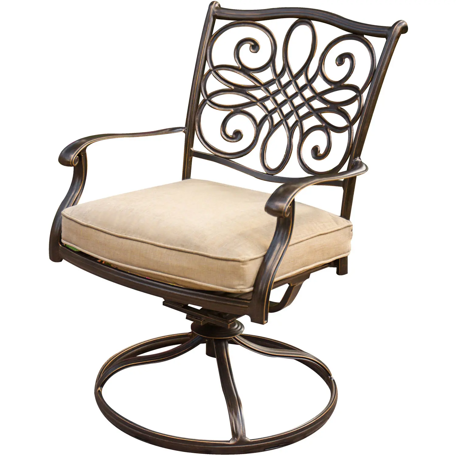 TRADITIONS3PCSW Tan and Brown 3 Piece Outdoor Patio Dining Set - Traditions-3