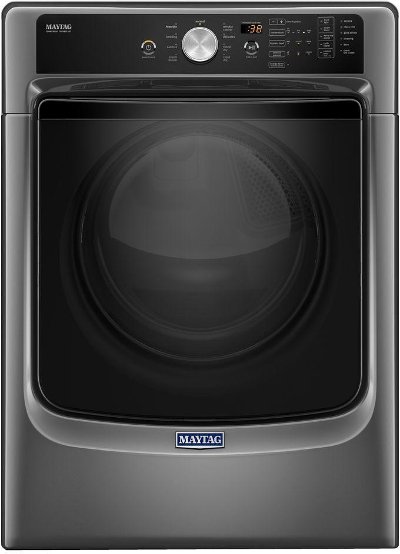 MED5500FC Maytag Electric Front Load Dryer - 7.4 cu. ft. Black Stainless Steel