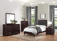 Espresso 6 Piece Twin Bedroom Set - Edina Collection
