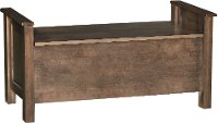 Driftwood Brown Classic Storage Bench - Amish