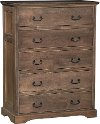 Driftwood Brown Classic Chest of Drawers - Amish