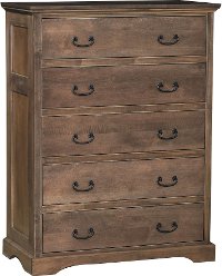 Driftwood Brown Classic Chest of Drawers - Amish
