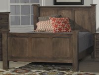 Driftwood Brown Classic Queen Bed - Amish