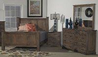 Driftwood Brown Classic 6 Piece California King Bedroom Set - Amish