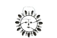 G12-ALT Metal Art Hanging Spoon and Fork Sun Face