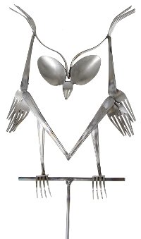 G34 Metal Art Garden Owl 24 Inch