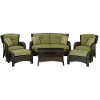 STRATHMERE6PC 6 Piece Green Outdoor Patio Lounge Set - Strathmere-5