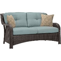 STRATHMERE6PCBLU 6 Piece Ocean Blue Outdoor Patio Lounge Set - Strathmere