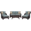 STRATHMERE6PCBLU Outdoor 6 Piece Lounge Set - Strathmere -8