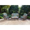 VENTURA4PC-BLU Ocean Blue 4 Piece Outdoor Patio Furniture Set - Ventura-4