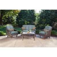 VENTURA4PC-BLU Ocean Blue 4 Piece Outdoor Patio Furniture Set - Ventura-4