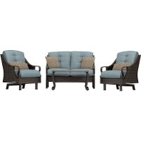 VENTURA4PC-BLU Ocean Blue 4 Piece Outdoor Patio Furniture Set - Ventura-6
