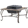 VENTURA4PCFP-RED 4 Piece Red Outdoor Fire Pit Set - Ventura -5