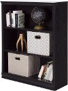 10140 Black Oak 3-Shelf Bookcase - Morgan -2