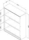 10140 Black Oak 3-Shelf Bookcase - Morgan -5