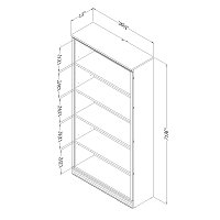 10150 Royal Cherry 5-Shelf Bookcase - Morgan -5