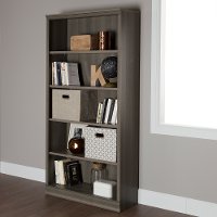 10154 Gray Maple 5-Shelf Bookcase - Morgan